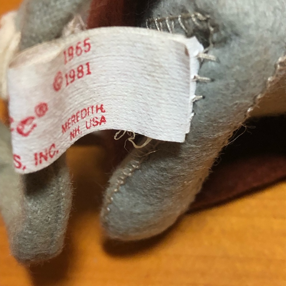 Maiden Mouse With Harvest Basket 1981 Vintage Hard To Find Annalee Doll 6 Inch - Picture 3 of 4